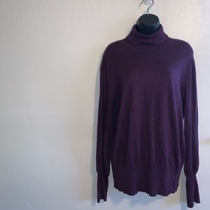 a.n.a Purple Turtleneck Sweater